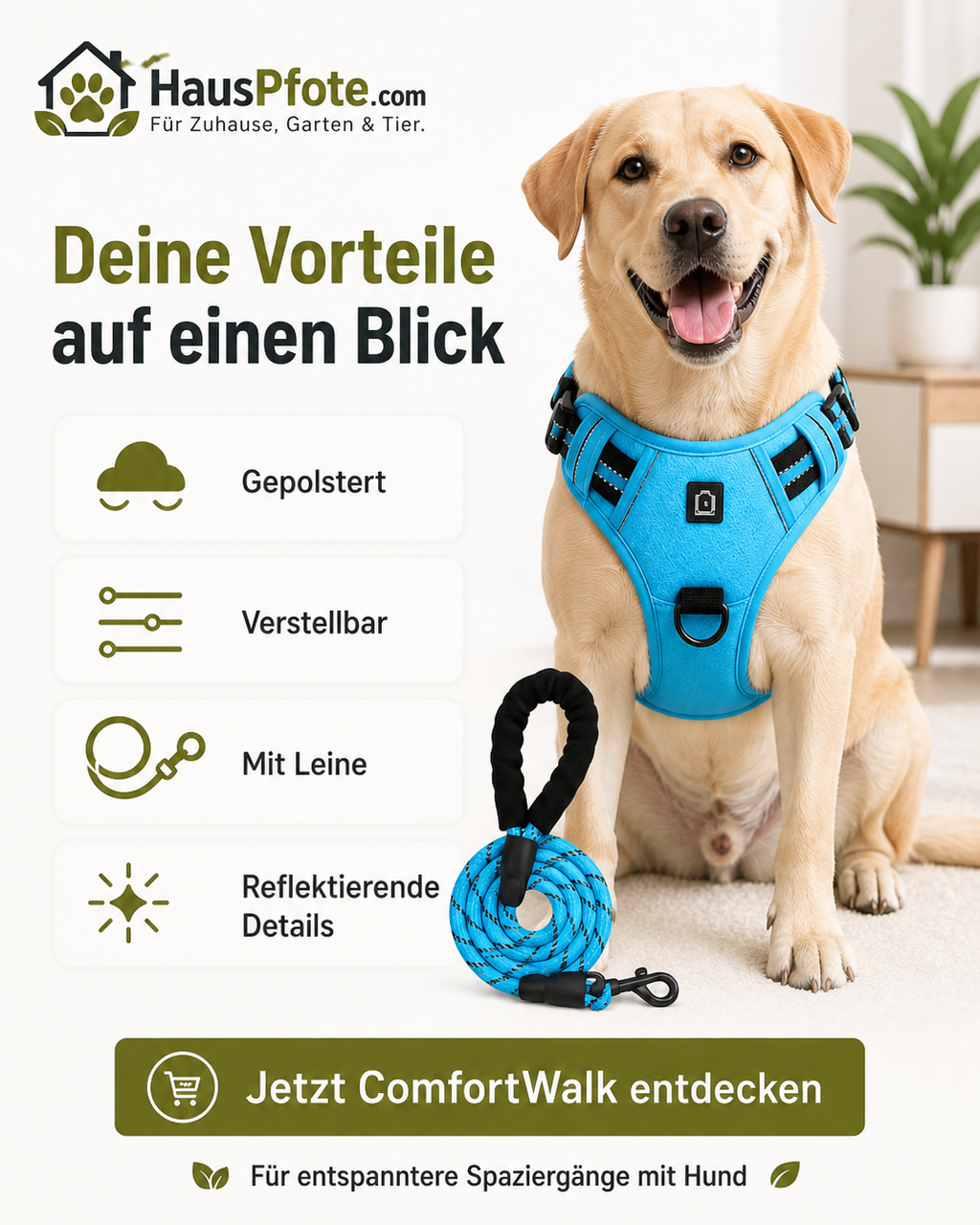 ComfortWalk No-Pull Hundegeschirr – entspannter spazieren gehen