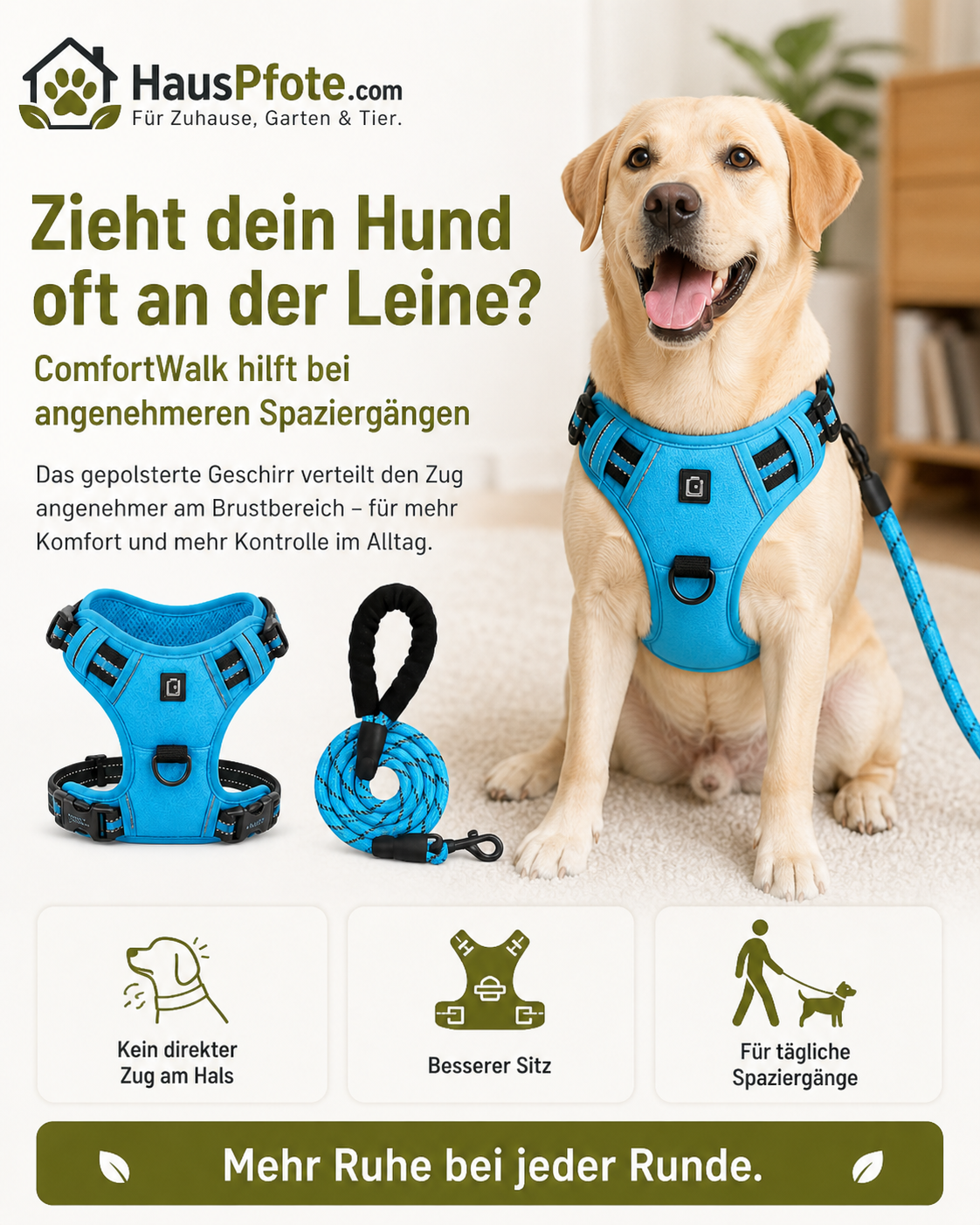 ComfortWalk No-Pull Hundegeschirr – entspannter spazieren gehen