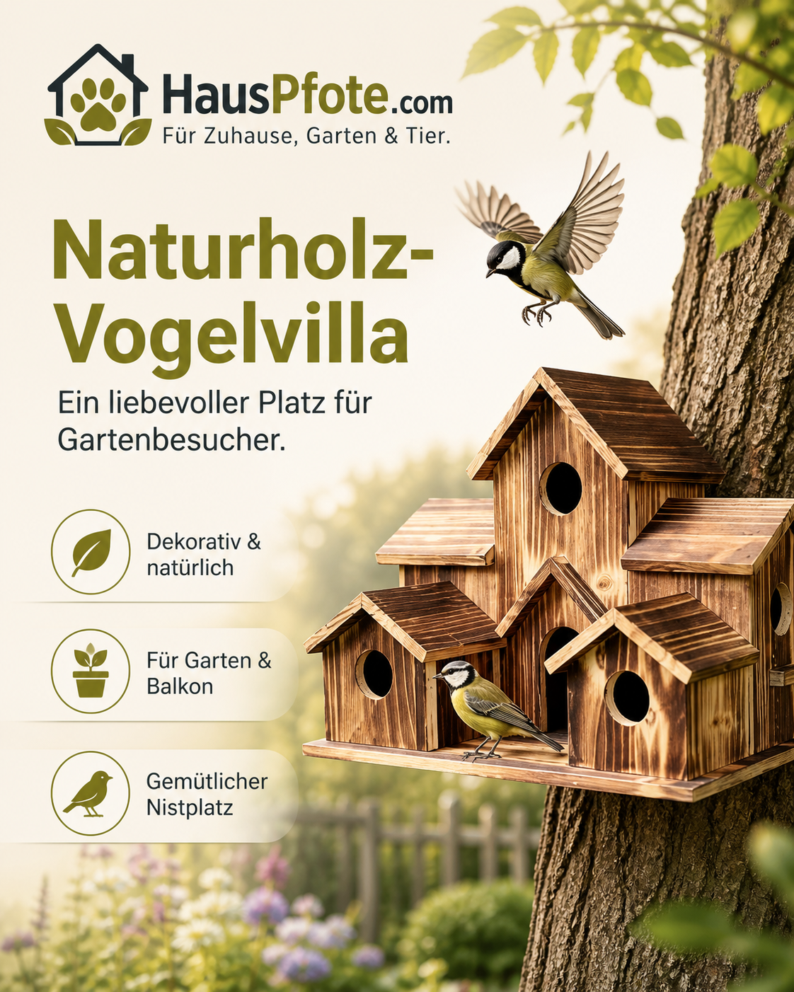 Naturholz-Vogelvilla, Wiesenglück