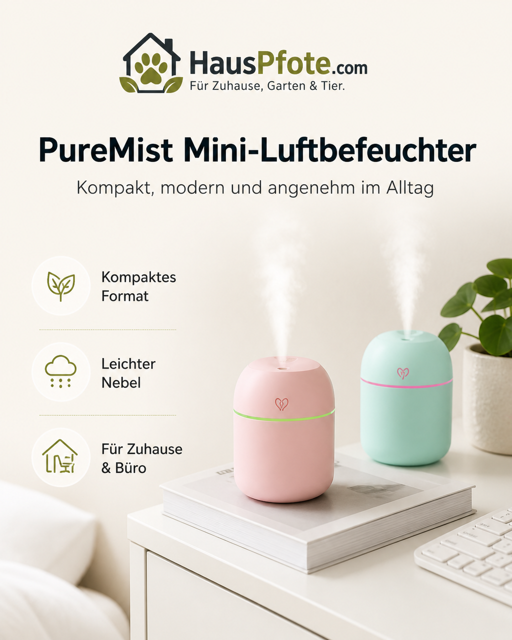 PureMist: Smarter Mini-Luftbefeuchter