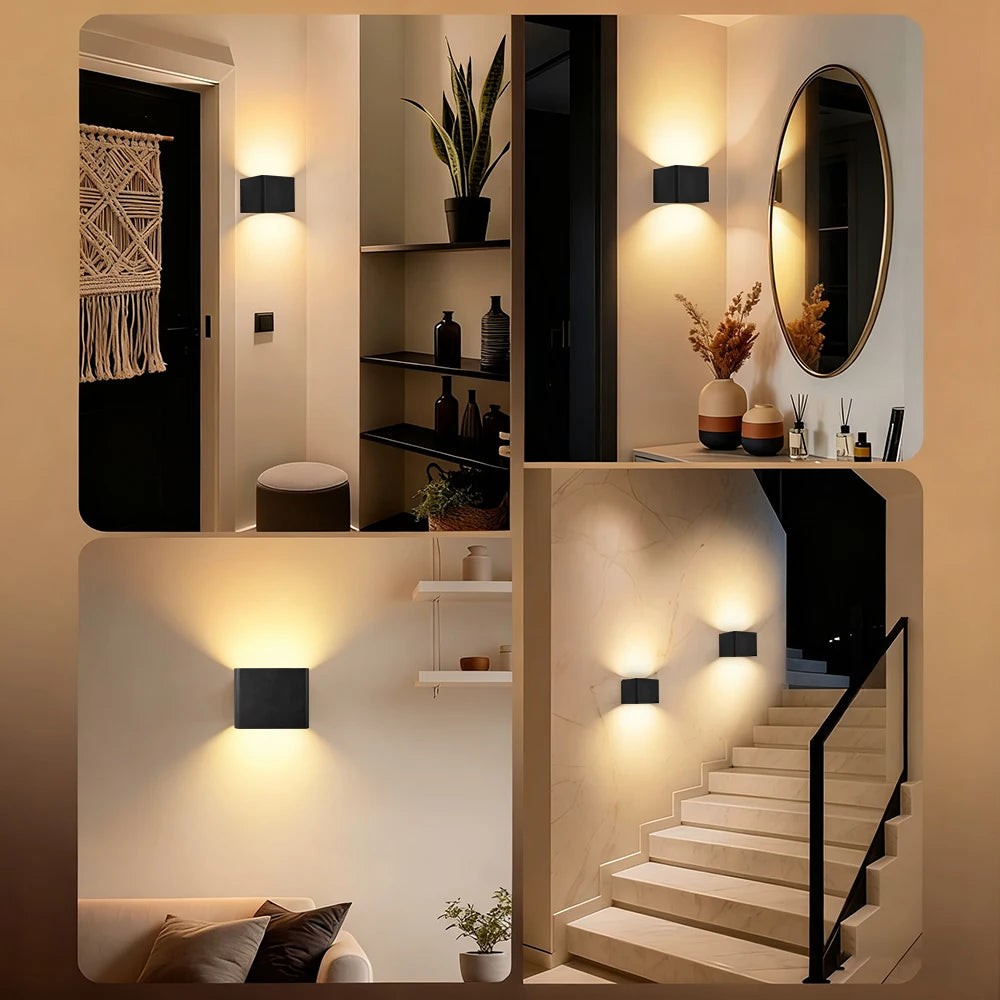 CubeLight: 2er-Set Design-Wandleuchten