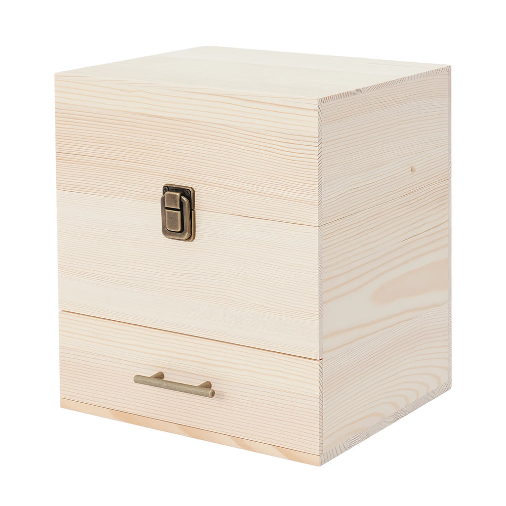 Oils & More: Echtholz-Box (59 Fächer)