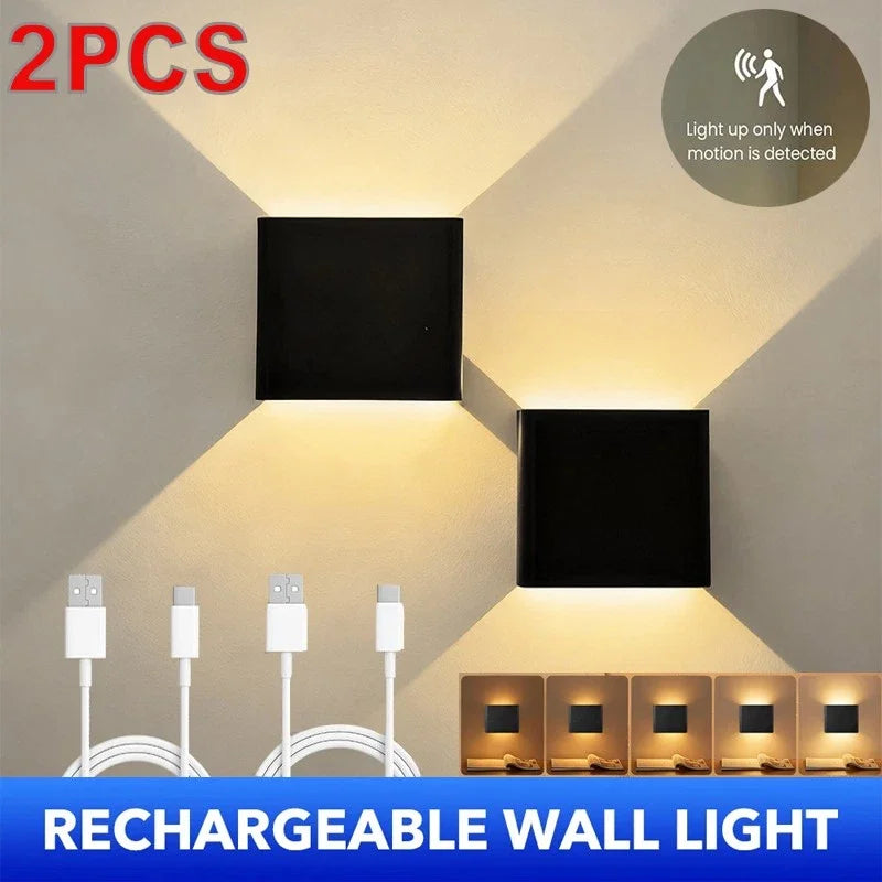 CubeLight: 2er-Set Design-Wandleuchten