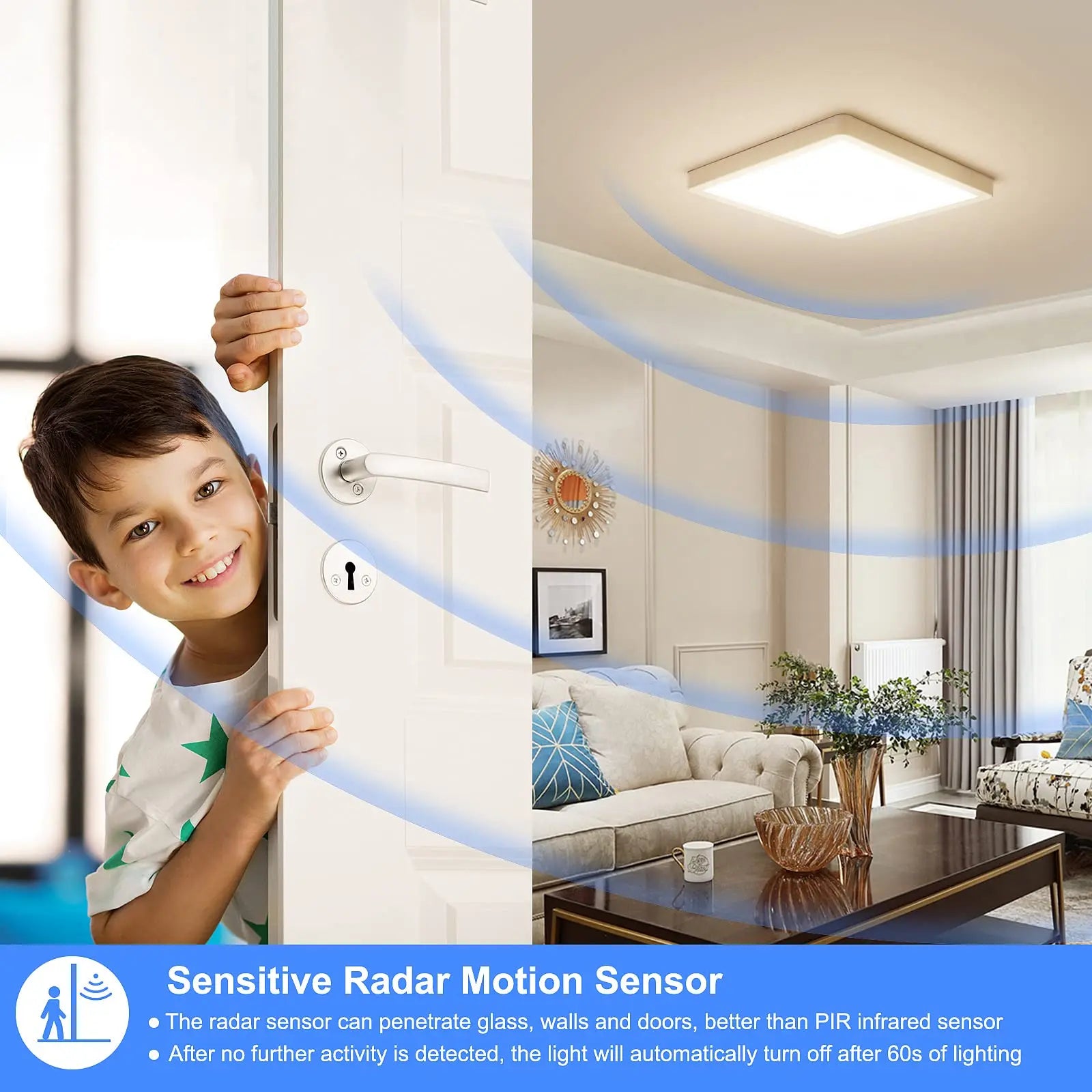 SmartBright: Ultra-Flache Radar-Deckenleuchte