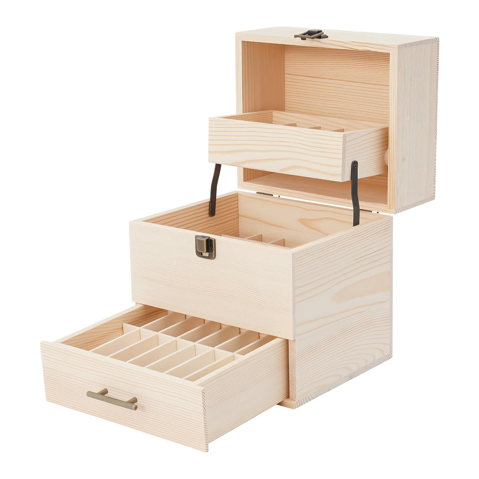 Oils & More: Echtholz-Box (59 Fächer)