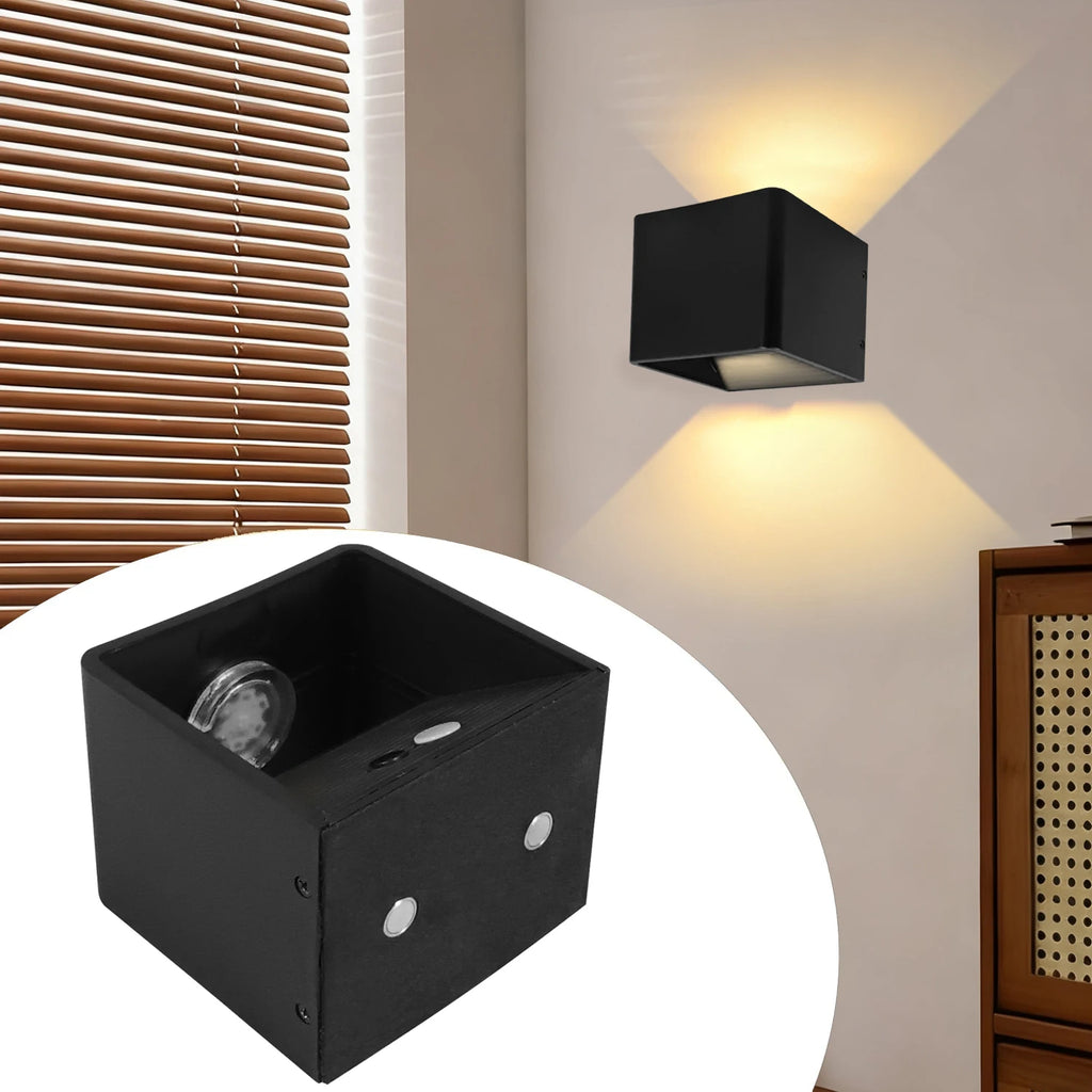 CubeLight: 2er-Set Design-Wandleuchten