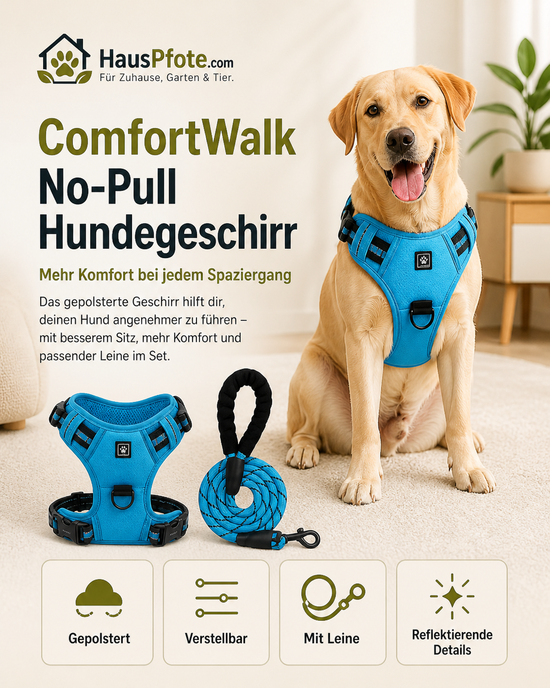 ComfortWalk No-Pull Hundegeschirr – entspannter spazieren gehen